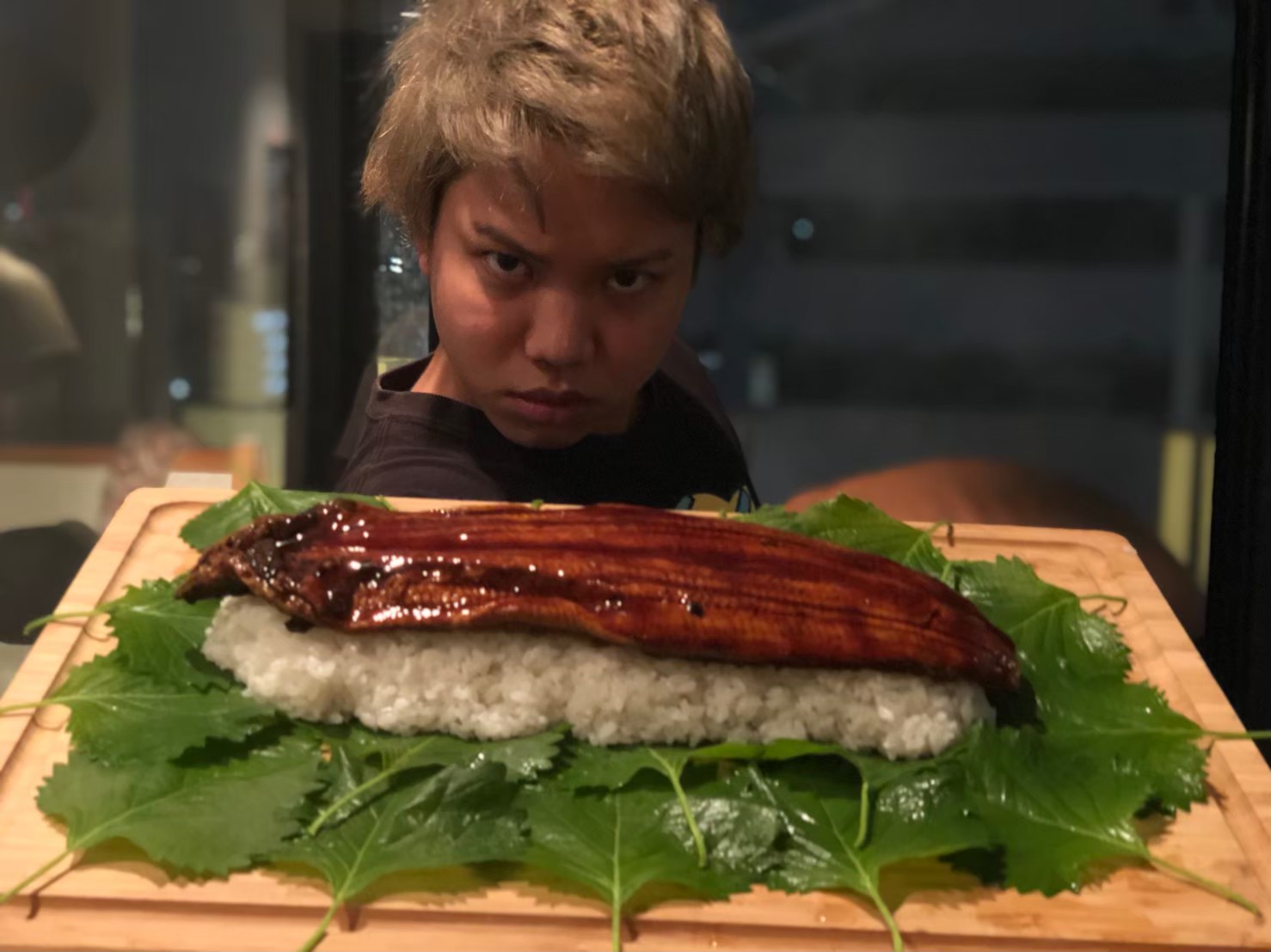 食事と会話の様子